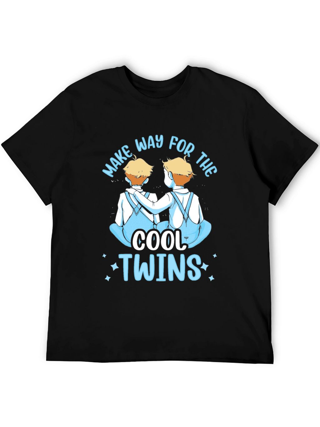 Cool Twins Graphic Tee - Black Unisex T-Shirt