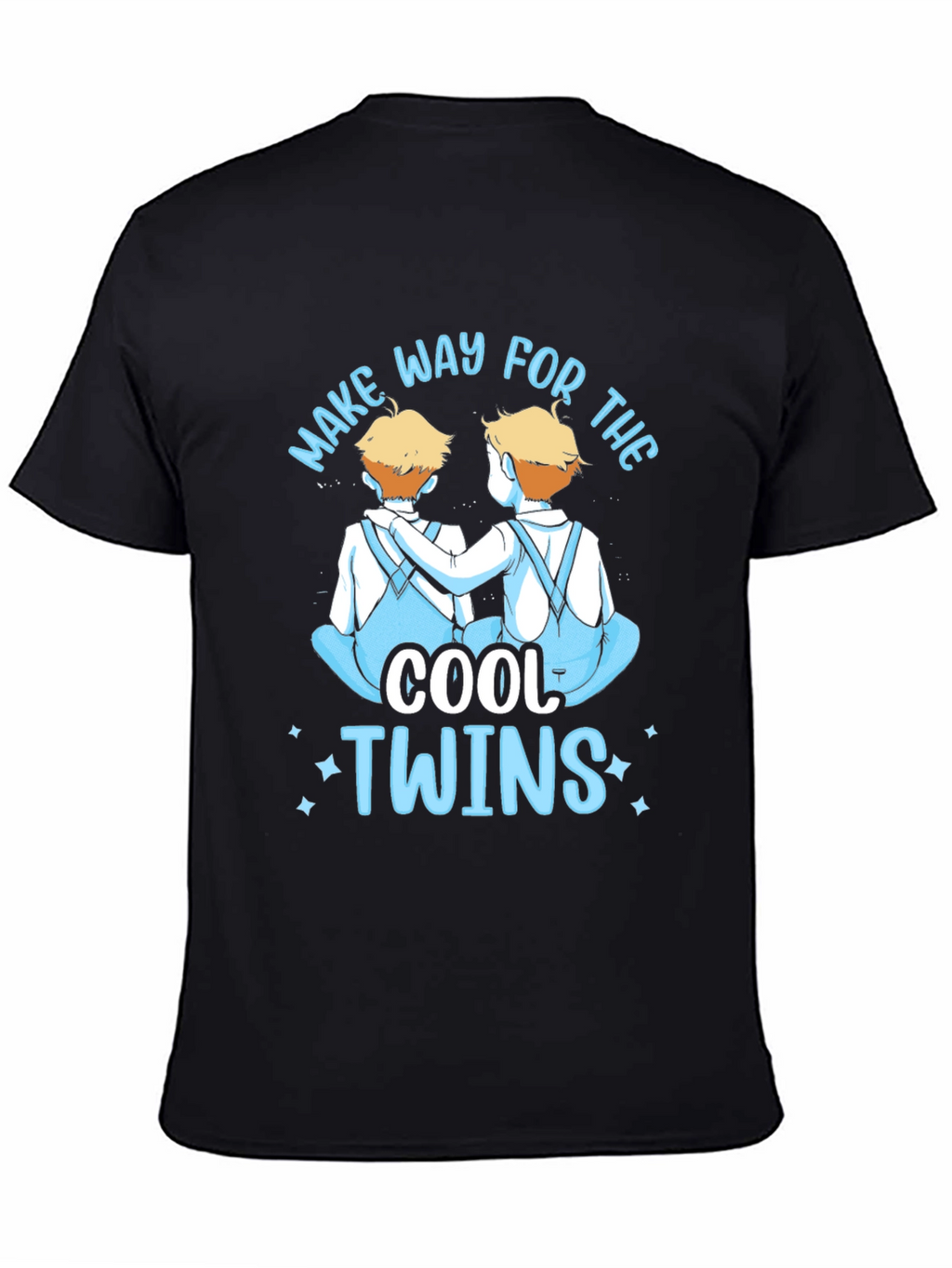 Cool Twins Graphic Tee - Black Unisex T-Shirt