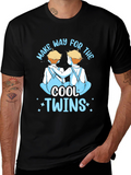 Cool Twins Graphic Tee - Black Unisex T-Shirt