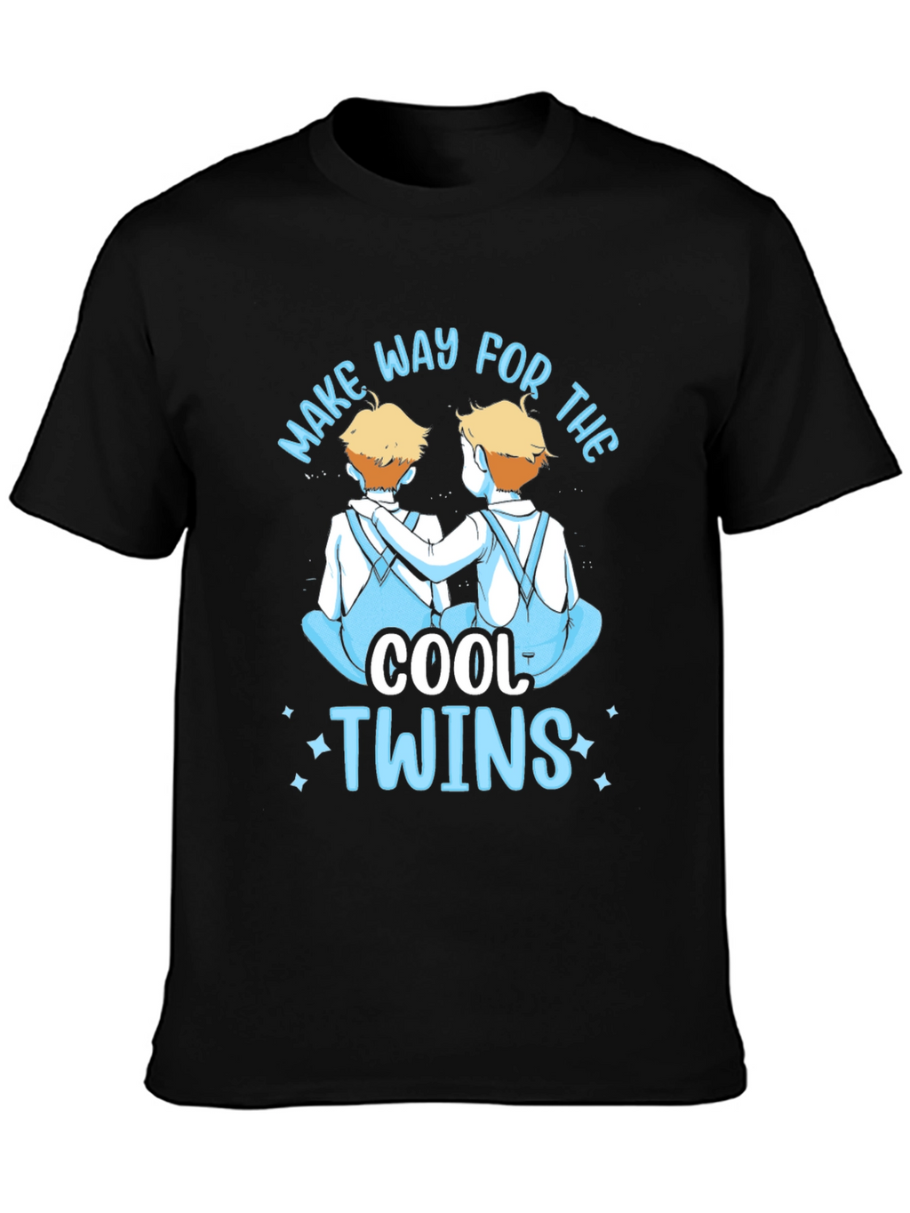 Cool Twins Graphic Tee - Black Unisex T-Shirt