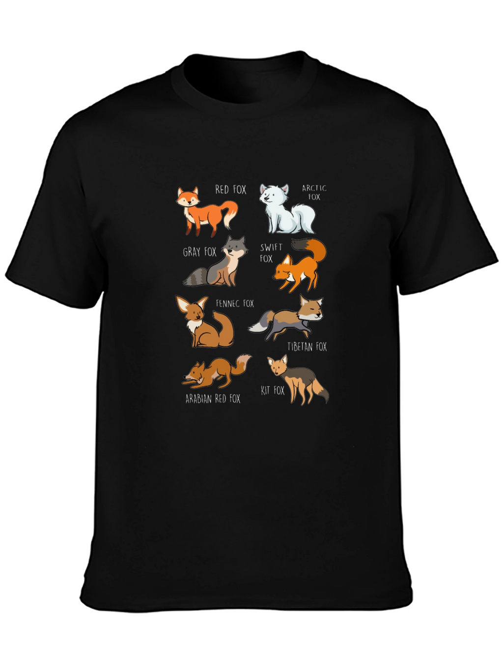 Fox Breeds Graphic Tee | Cool Animal Lover T-Shirt