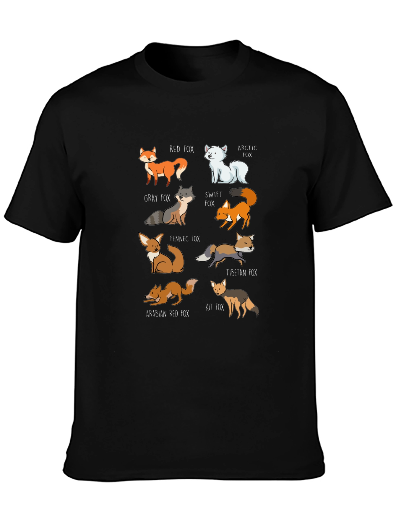 Fox Breeds Graphic Tee | Cool Animal Lover T-Shirt