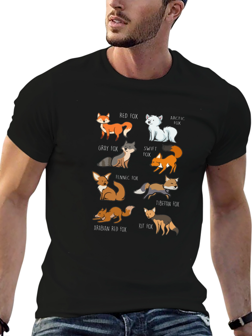 Fox Breeds Graphic Tee | Cool Animal Lover T-Shirt