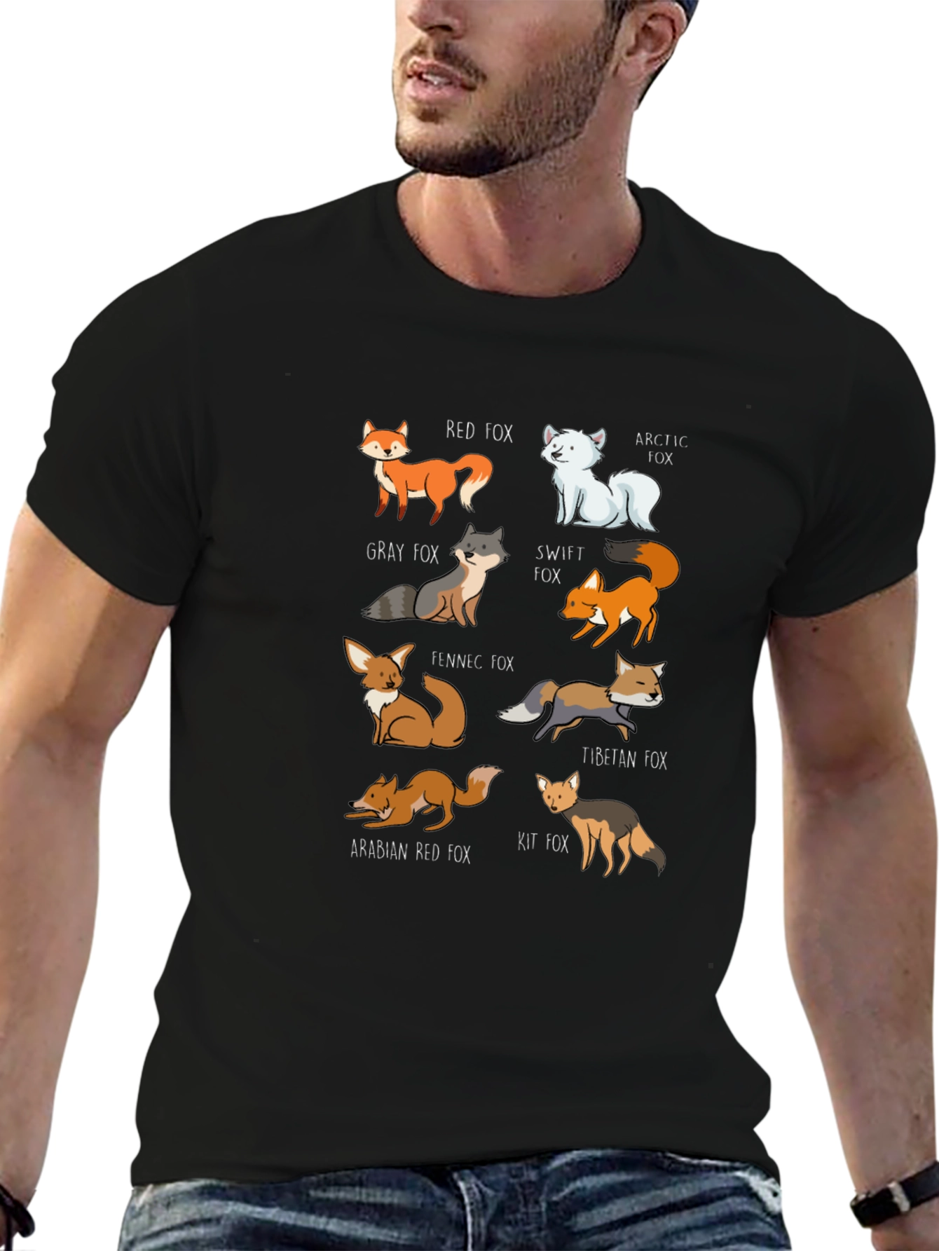 Fox Breeds Graphic Tee | Cool Animal Lover T-Shirt