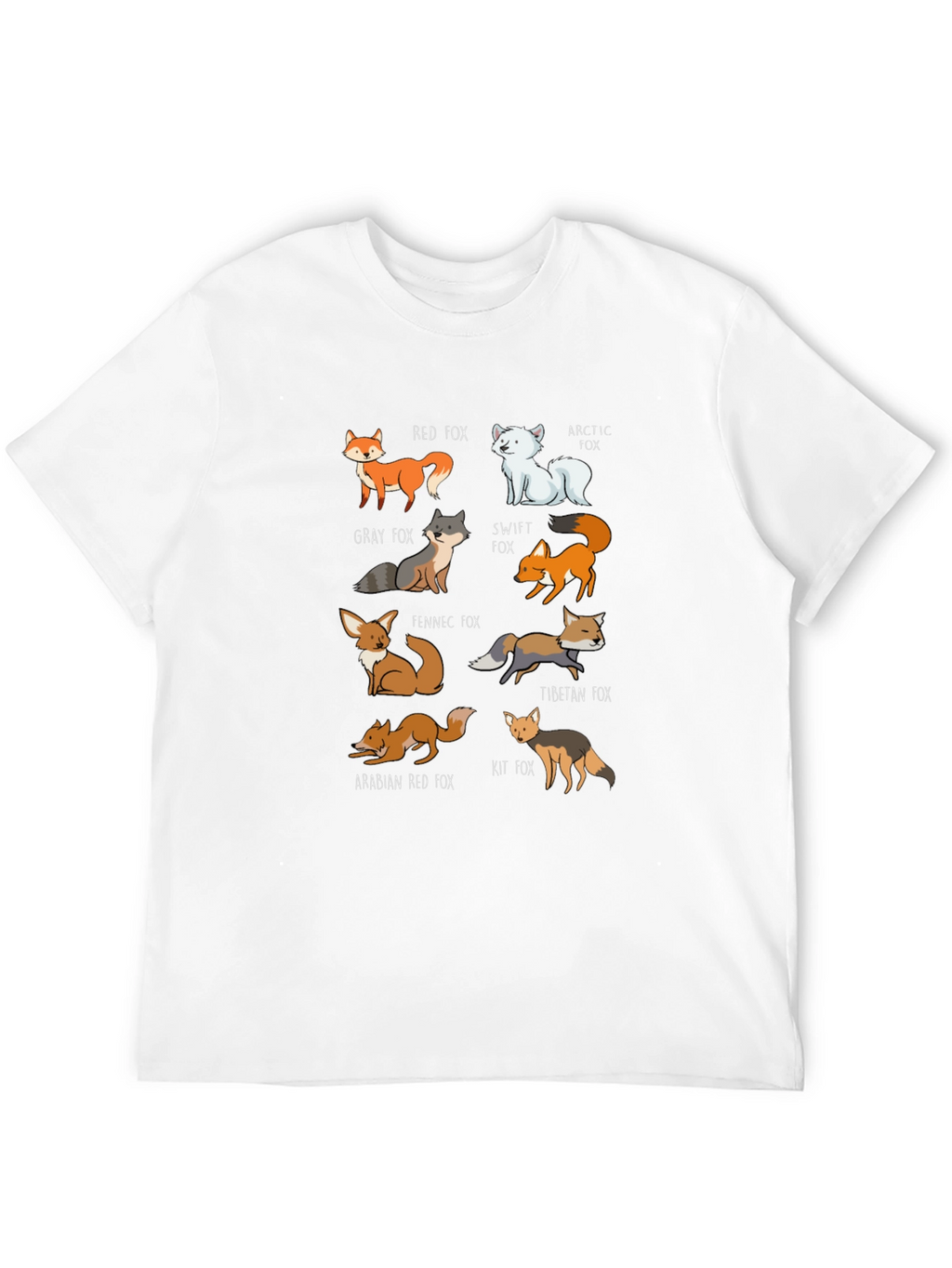 Fox Breeds Graphic Tee | Cool Animal Lover T-Shirt