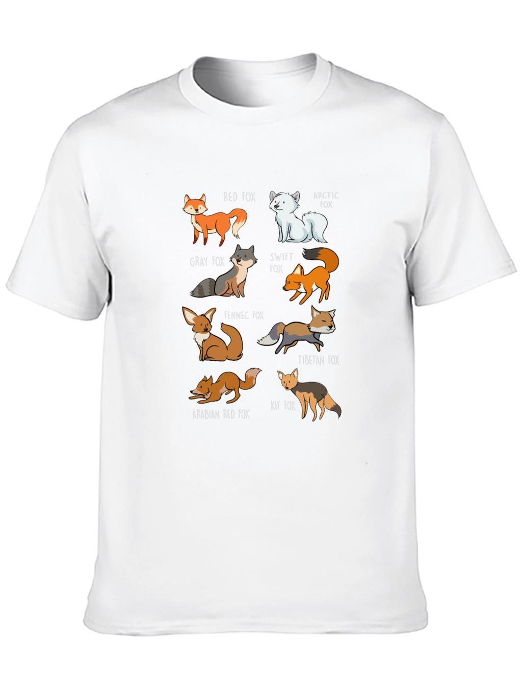 Fox Breeds Graphic Tee | Cool Animal Lover T-Shirt