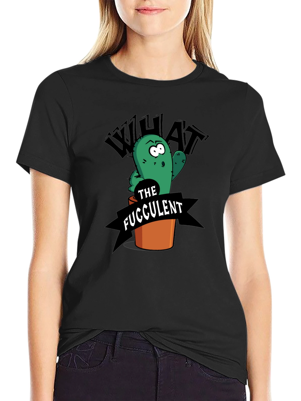What the Fucculent Funny Cactus Graphic T-Shirt