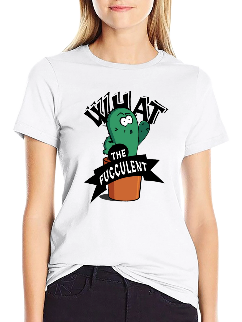 What the Fucculent Funny Cactus Graphic T-Shirt