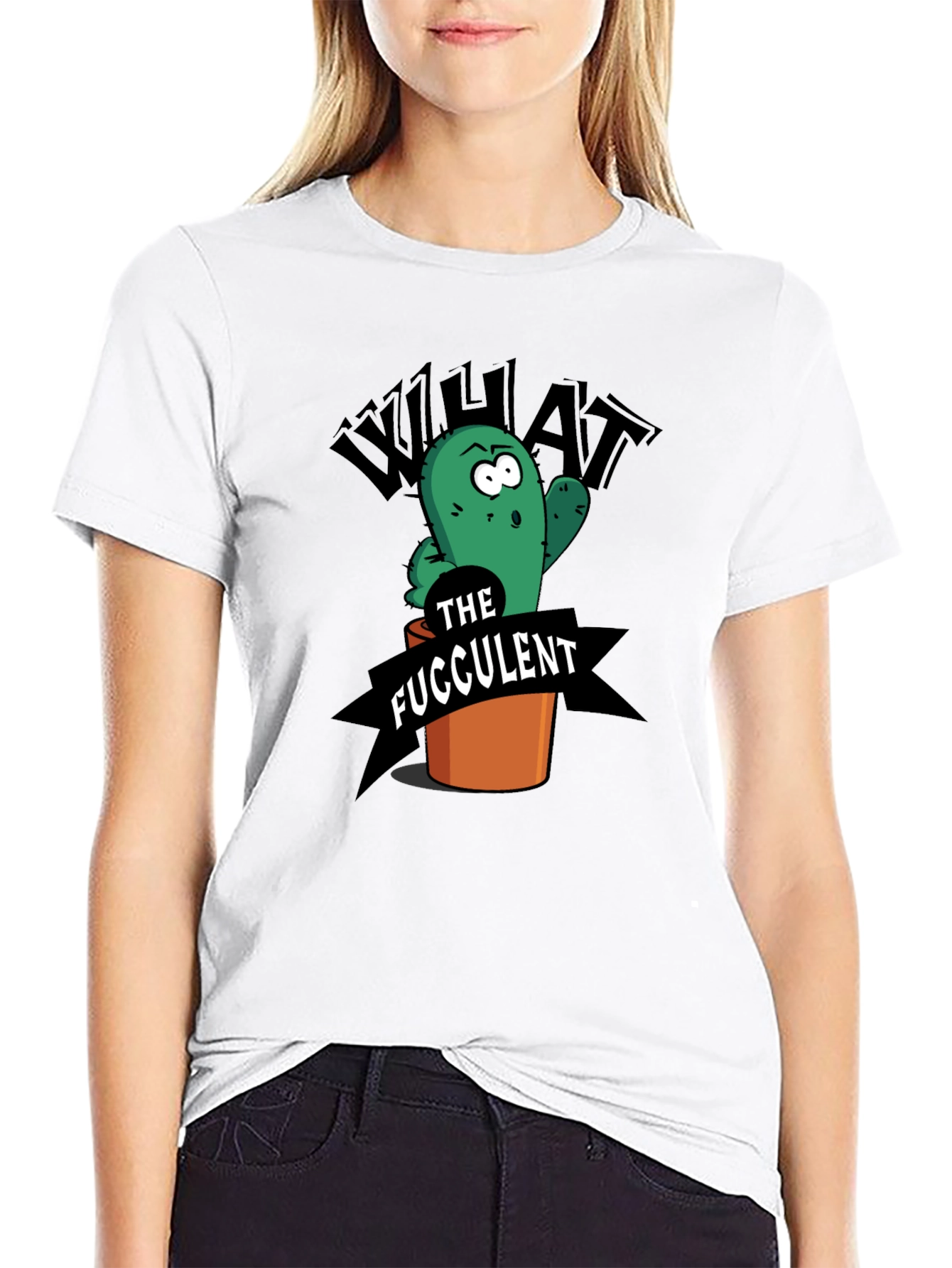 What the Fucculent Funny Cactus Graphic T-Shirt