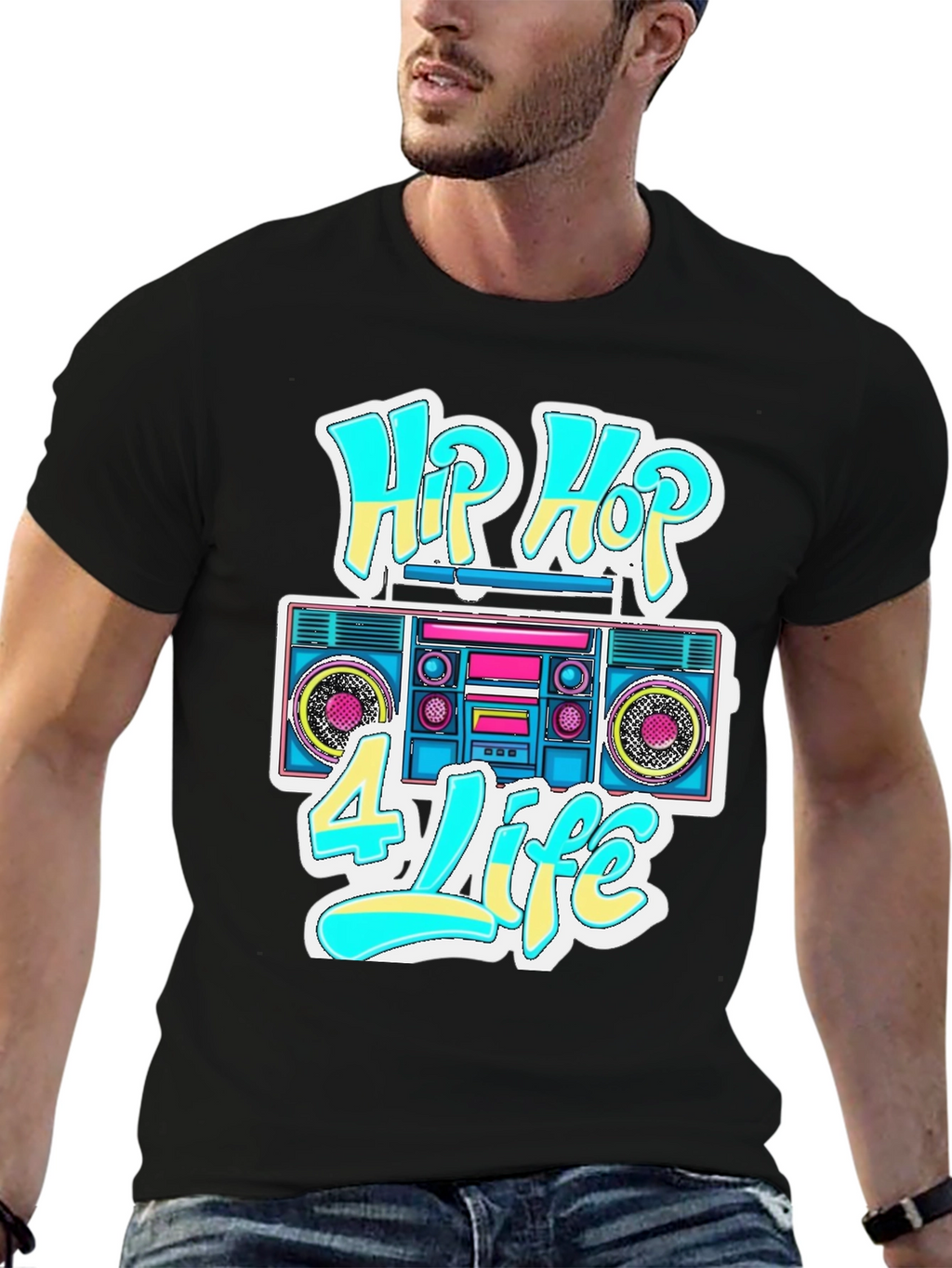 Hip Hop 4 Life Graphic T-Shirt