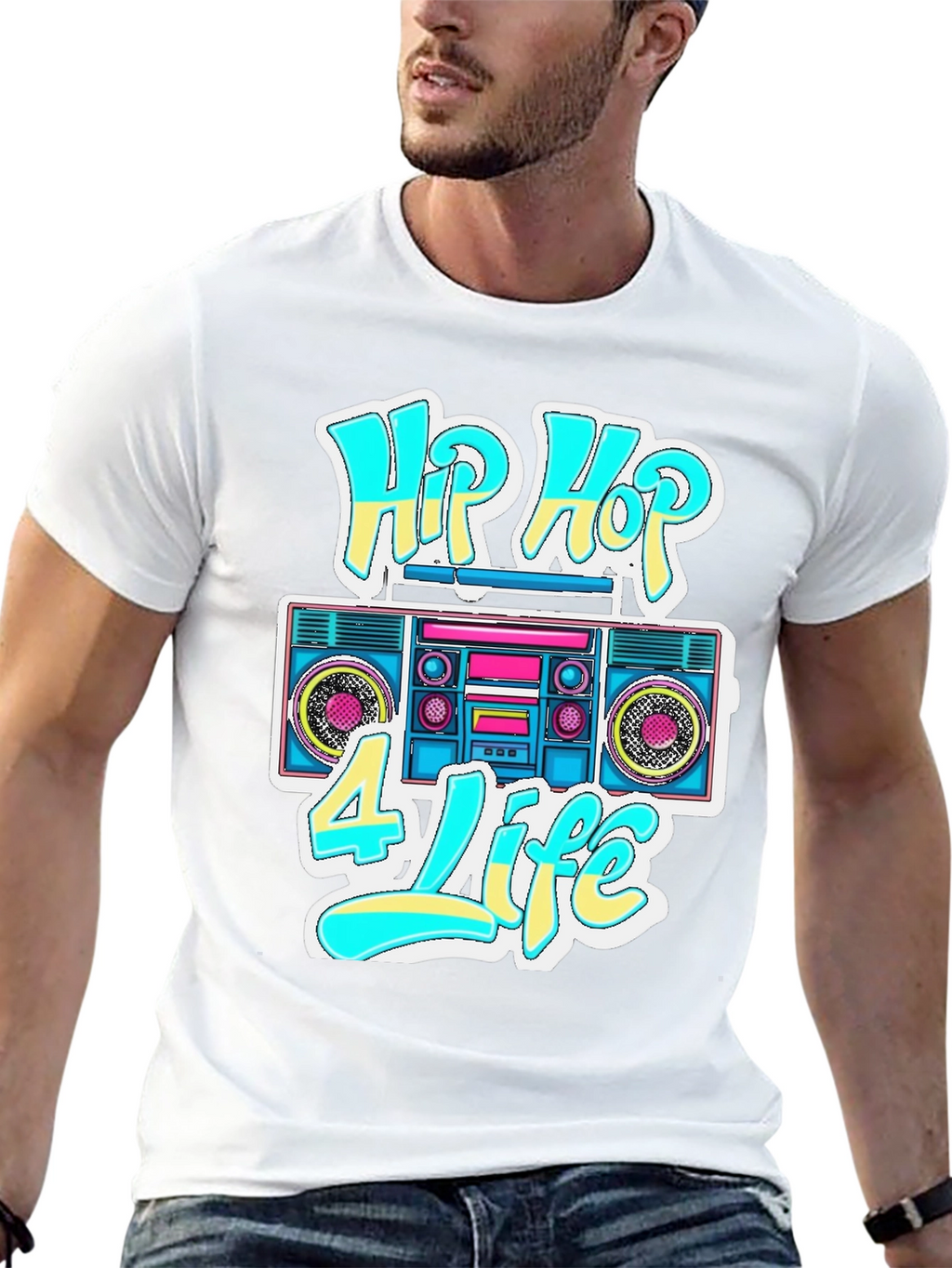 Hip Hop 4 Life Graphic T-Shirt