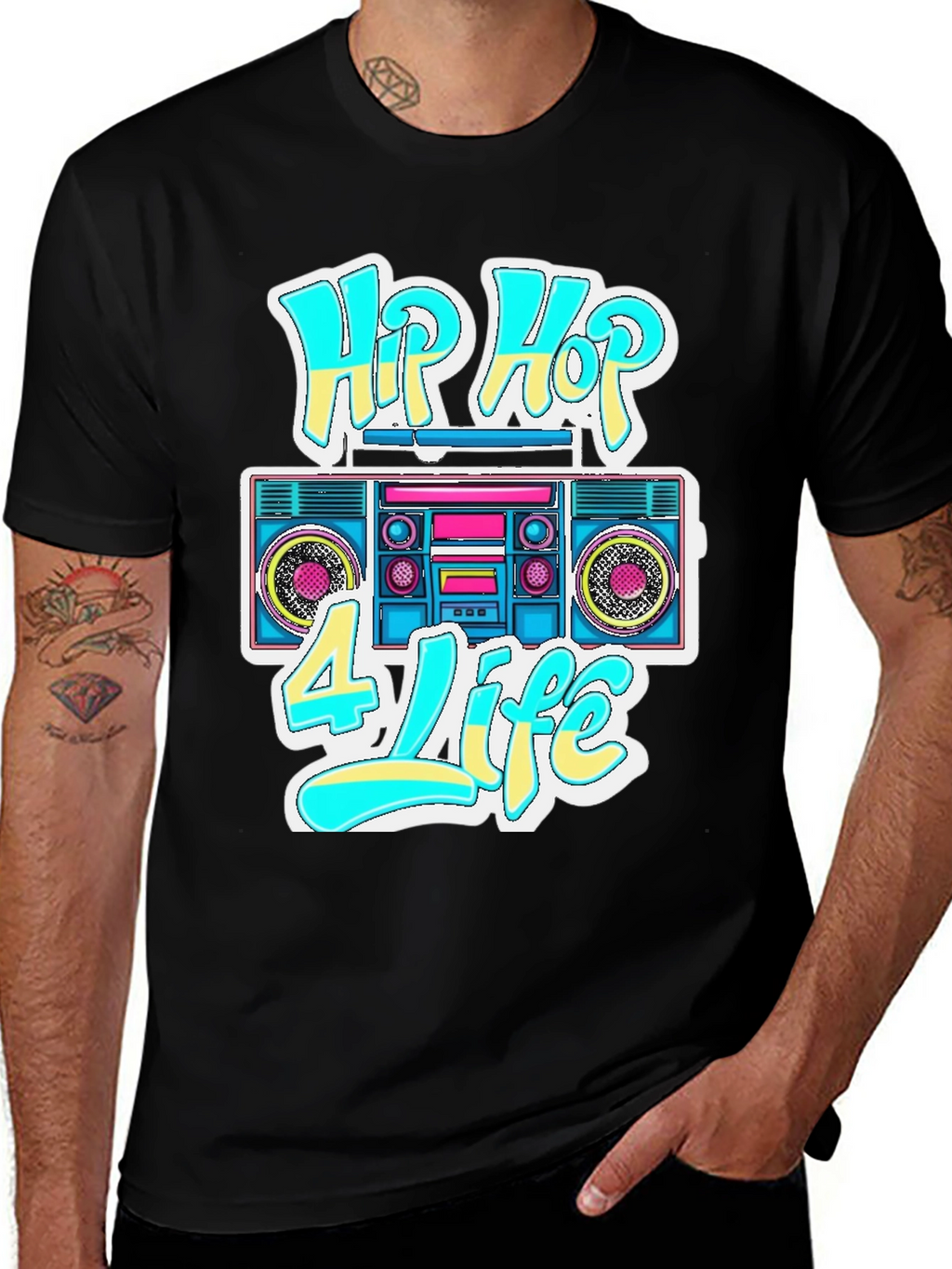 Hip Hop 4 Life Graphic T-Shirt