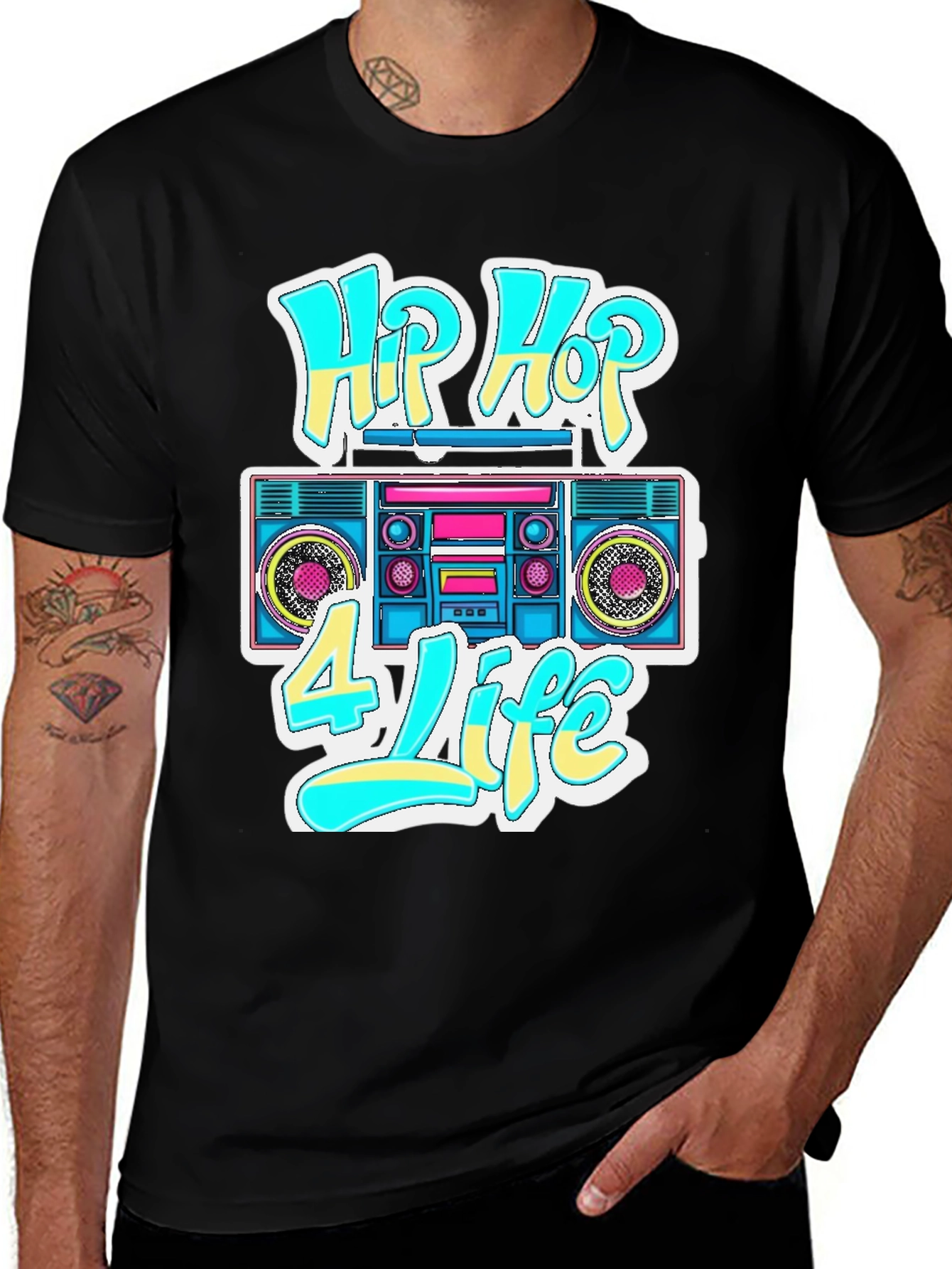 Hip Hop 4 Life Graphic T-Shirt