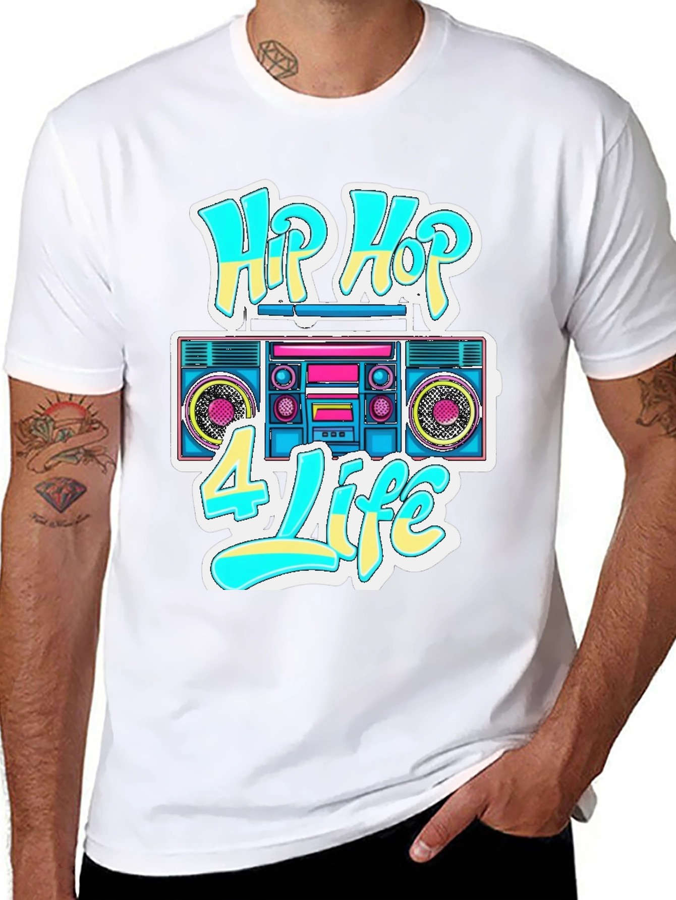 Hip Hop 4 Life Graphic T-Shirt