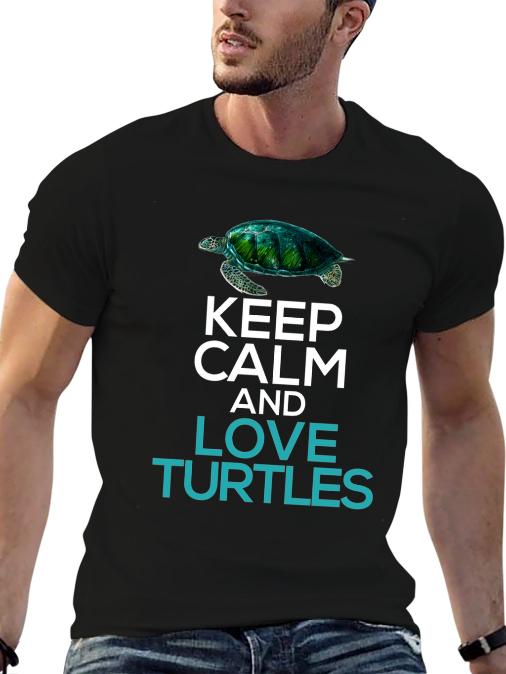 Keep Calm & Love Turtles Graphic T-Shirt
