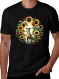 Sunflower Greyhound Tee - Unique Graphic T-Shirt