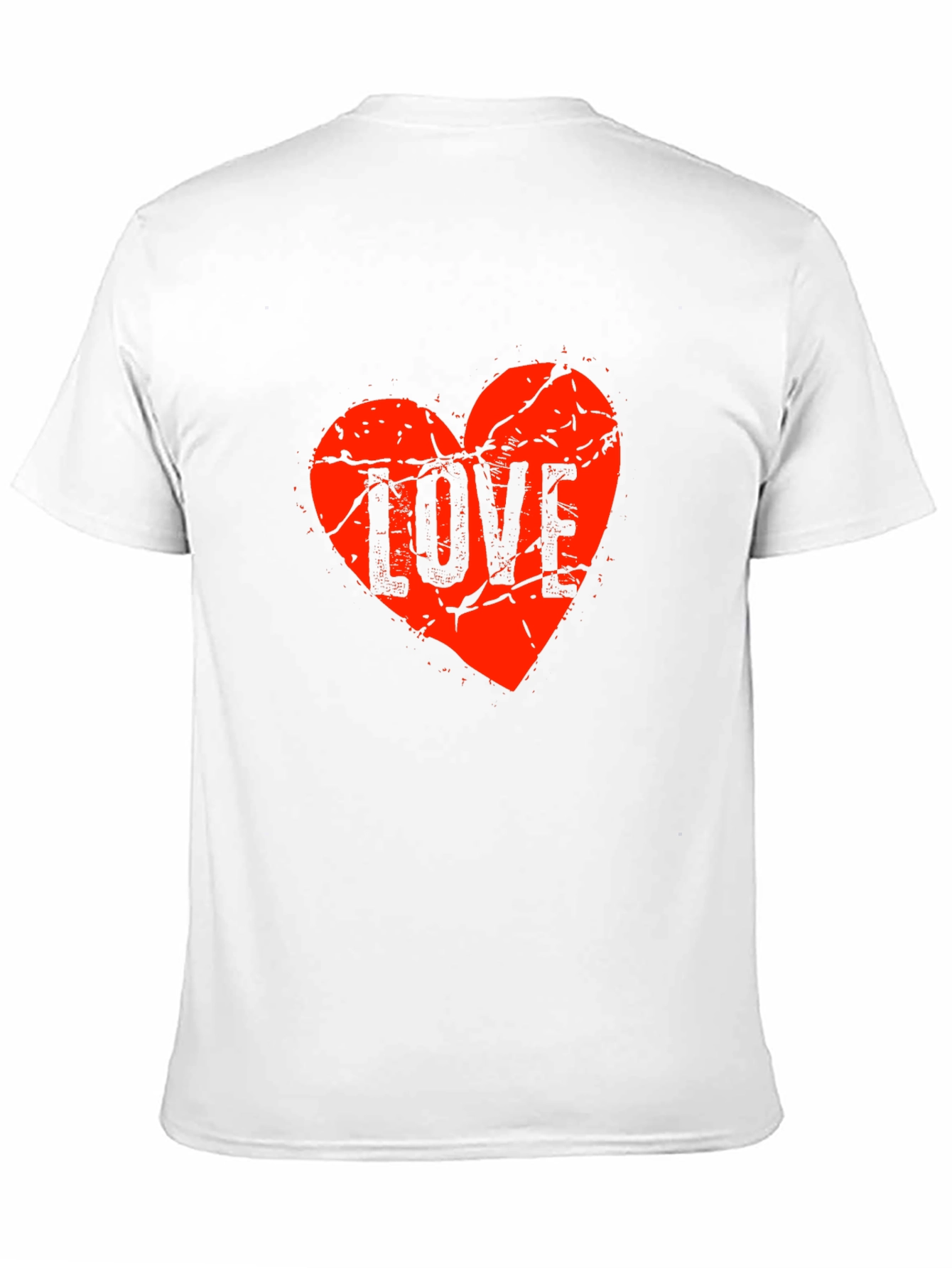 Distressed Love Heart Graphic Tee - Black