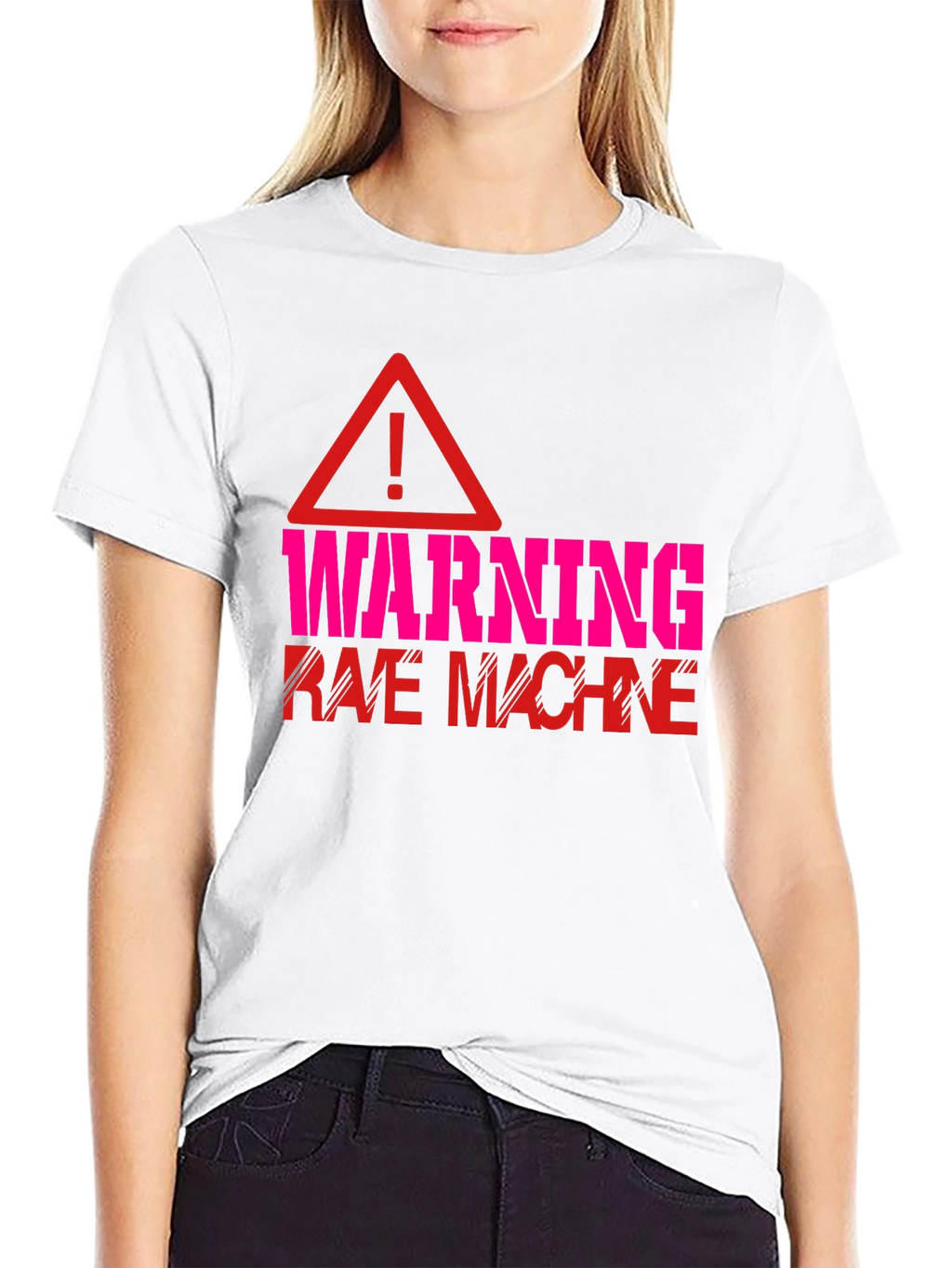 Warning Rave Machine Graphic T-Shirt