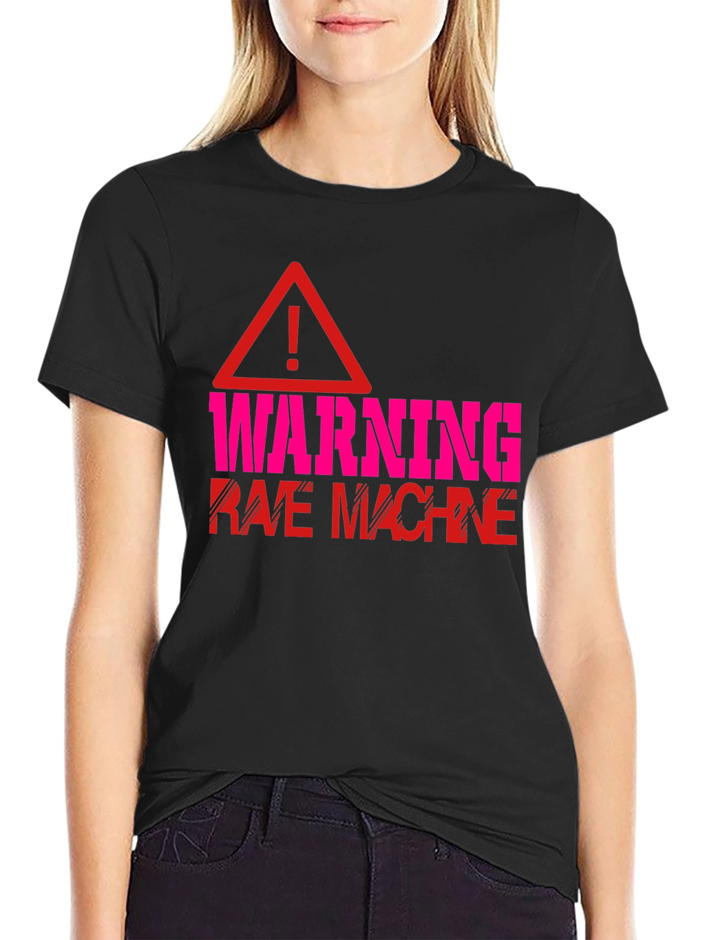 Warning Rave Machine Graphic T-Shirt