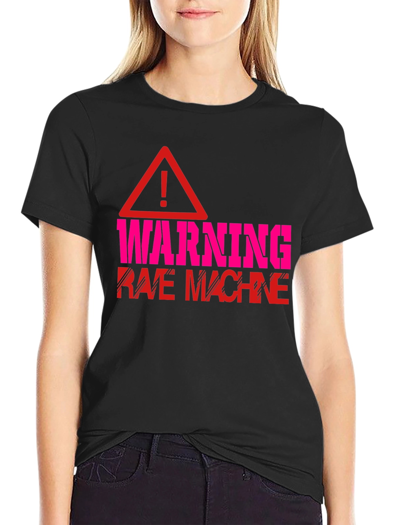 Warning Rave Machine Graphic T-Shirt