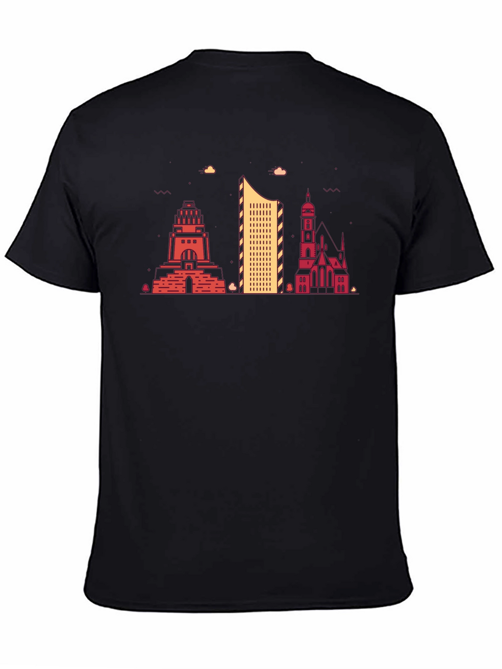 Leipzig Skyline Black T-Shirt