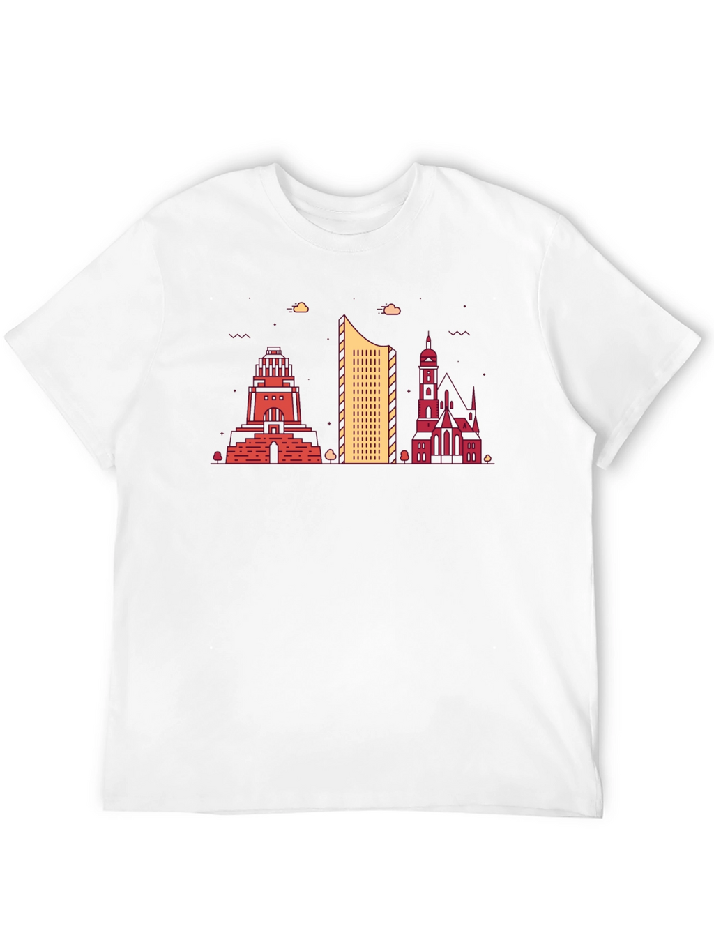Leipzig Skyline Black T-Shirt