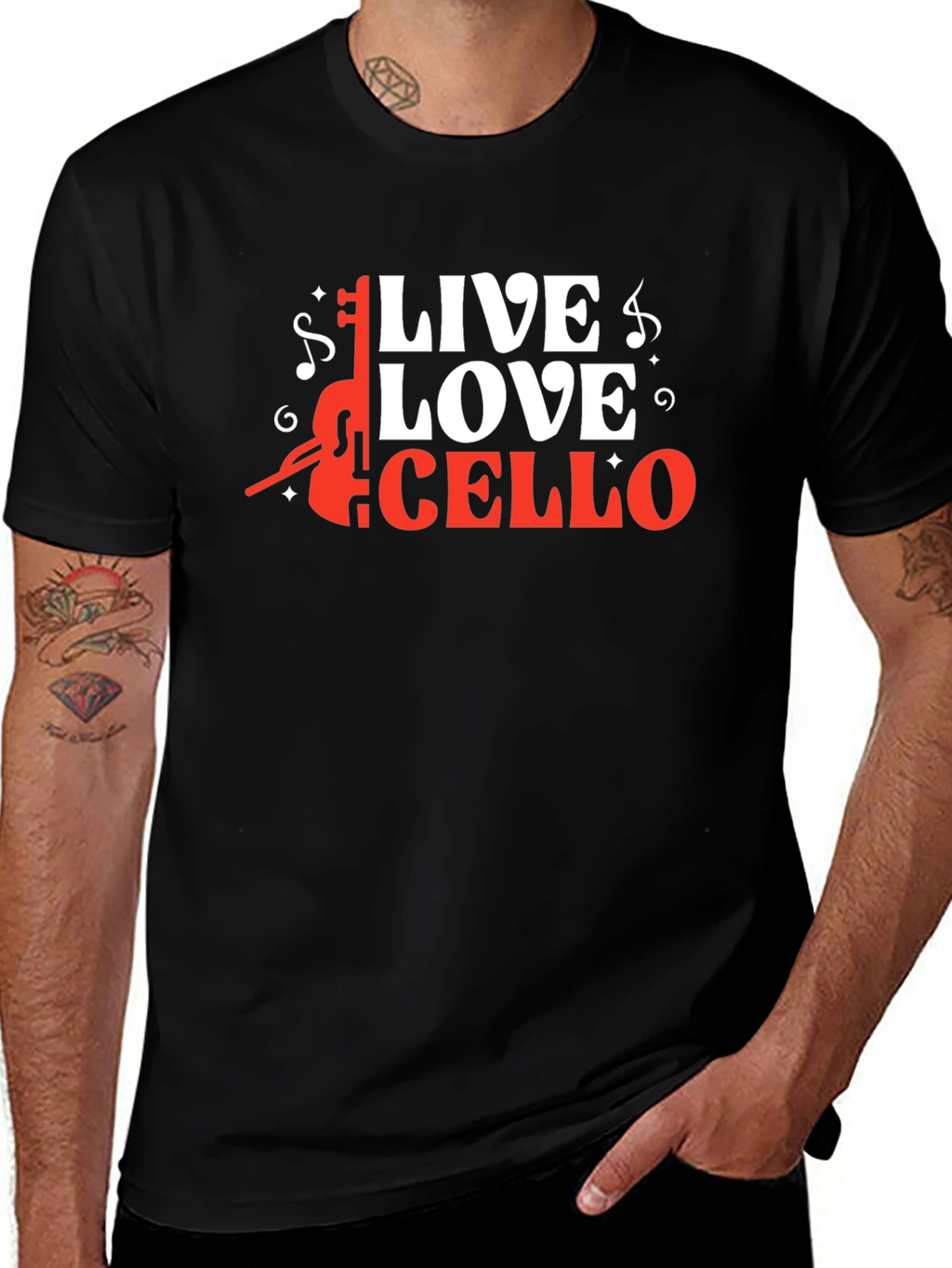 Live Love Cello Graphic Tee