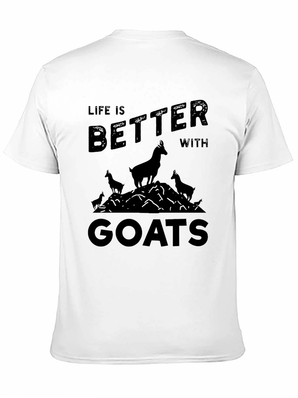 Life is Better with Goats Black T-Shirt