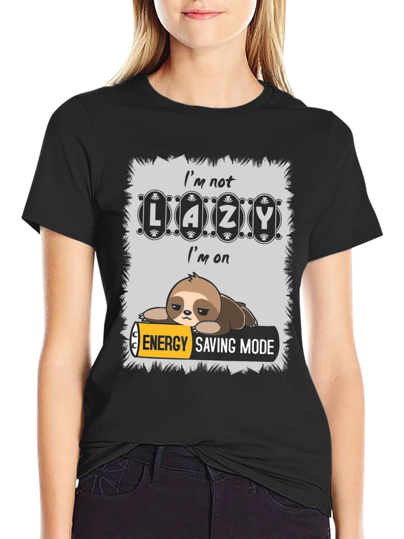 Lazy Sloth Energy Saving Mode T-Shirt