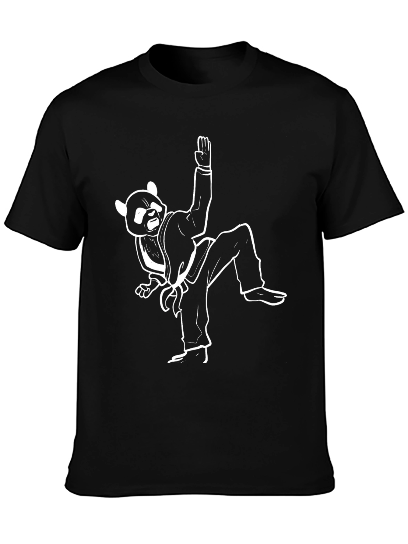 Panda Jiu Jitsu Black T-Shirt - Martial Arts Panda Tee