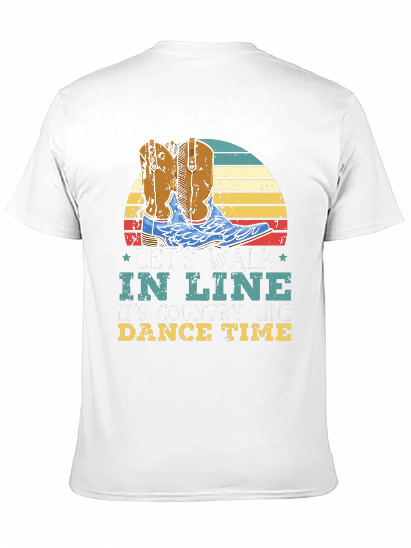 Country Line Dance T-Shirt: Lets Walk In Line