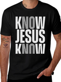 Know Jesus Know Peace - Black Graphic T-Shirt