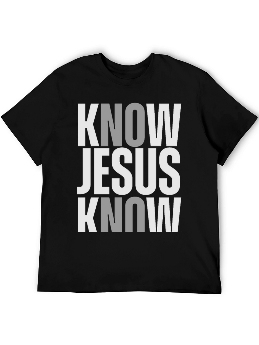 Know Jesus Know Peace - Black Graphic T-Shirt