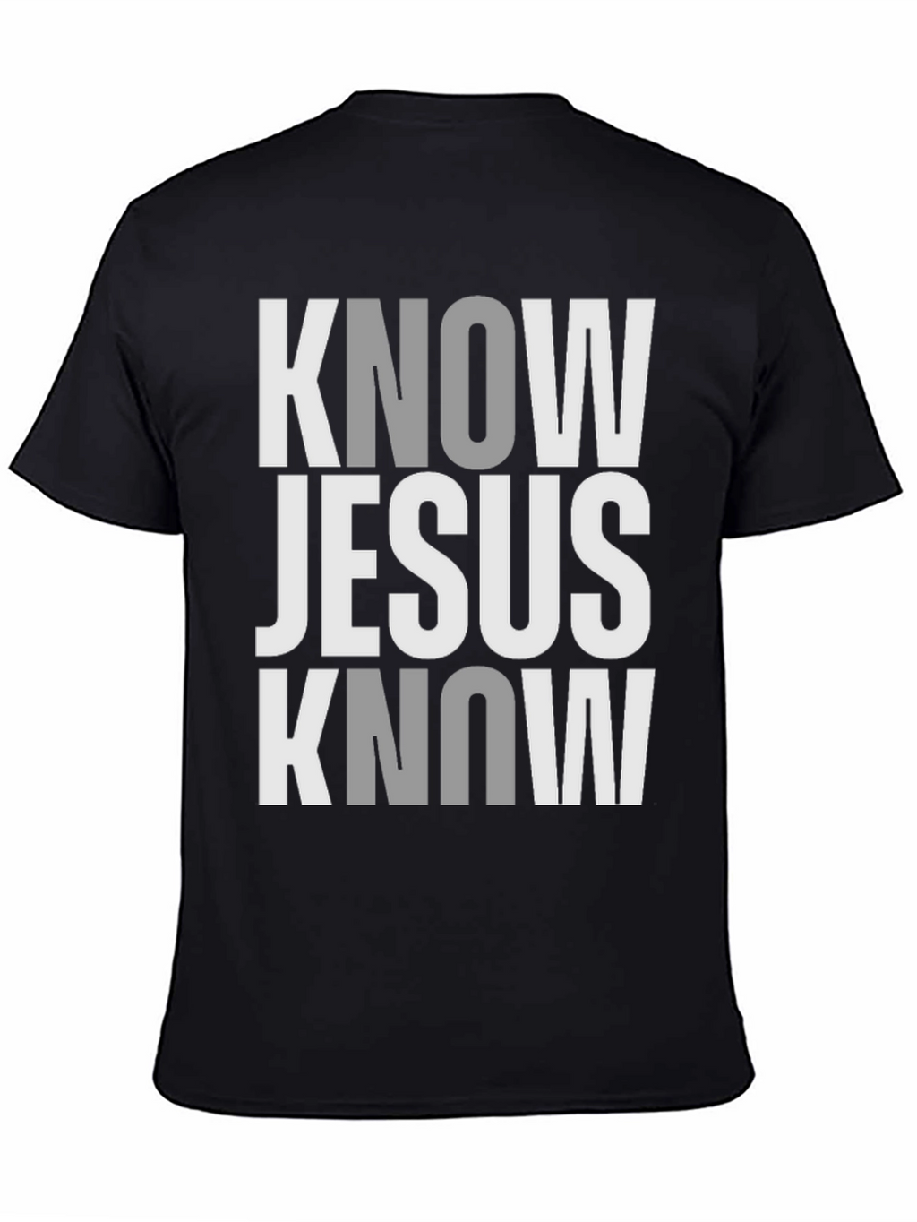 Know Jesus Know Peace - Black Graphic T-Shirt