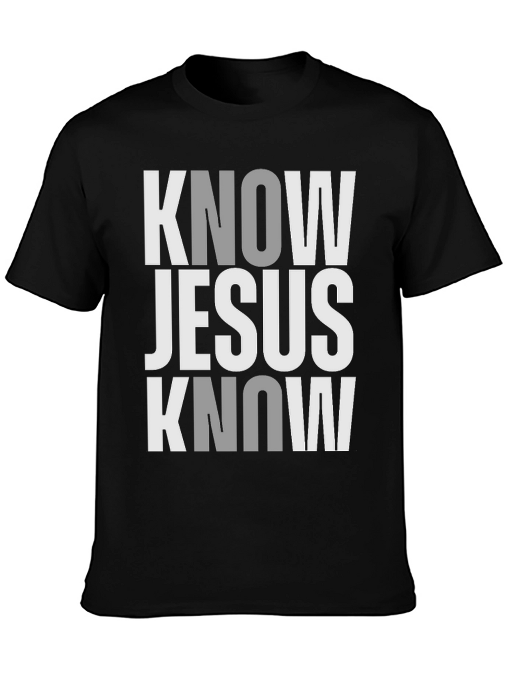 Know Jesus Know Peace - Black Graphic T-Shirt