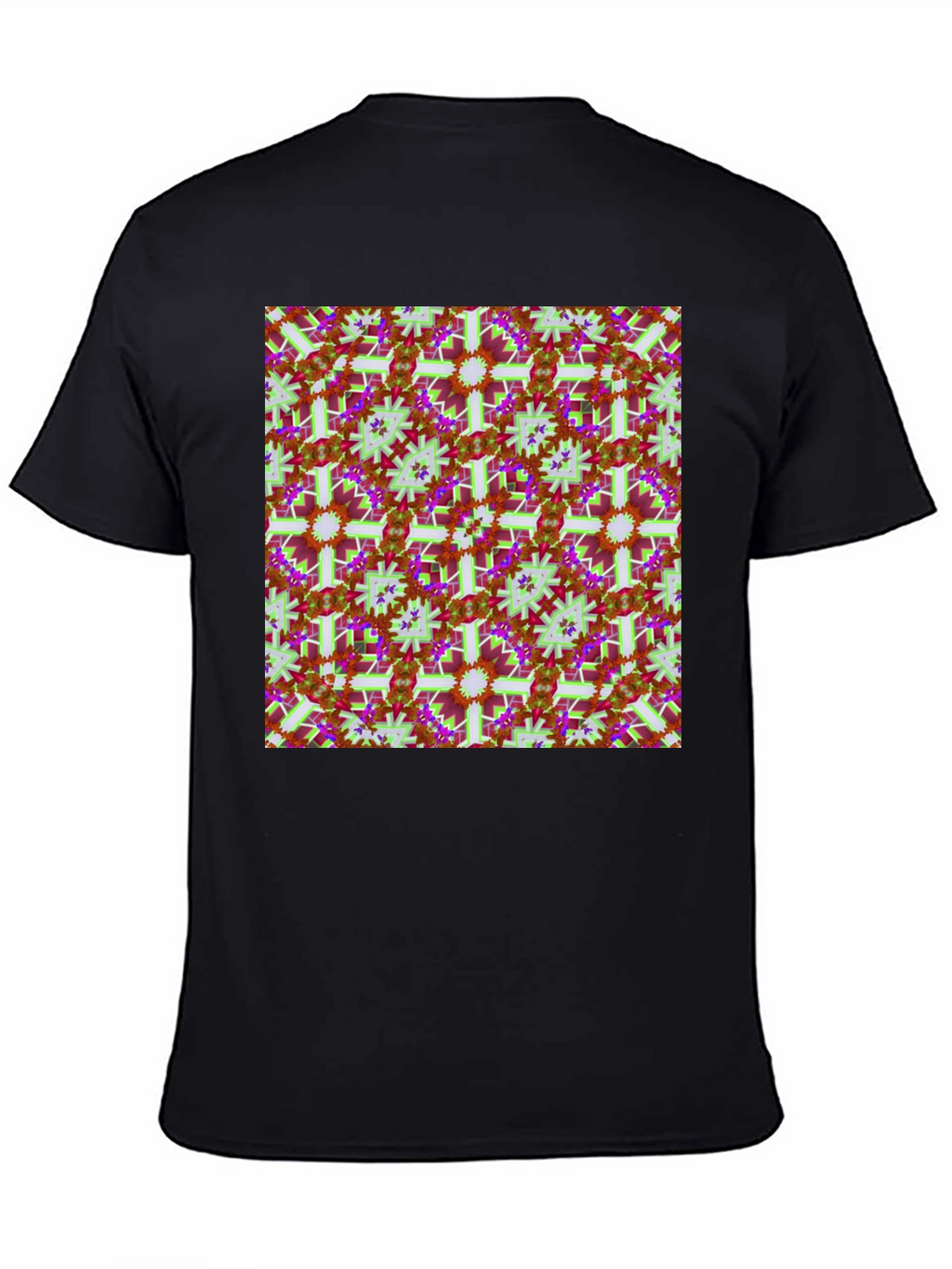 Abstract Floral Pattern T-Shirt