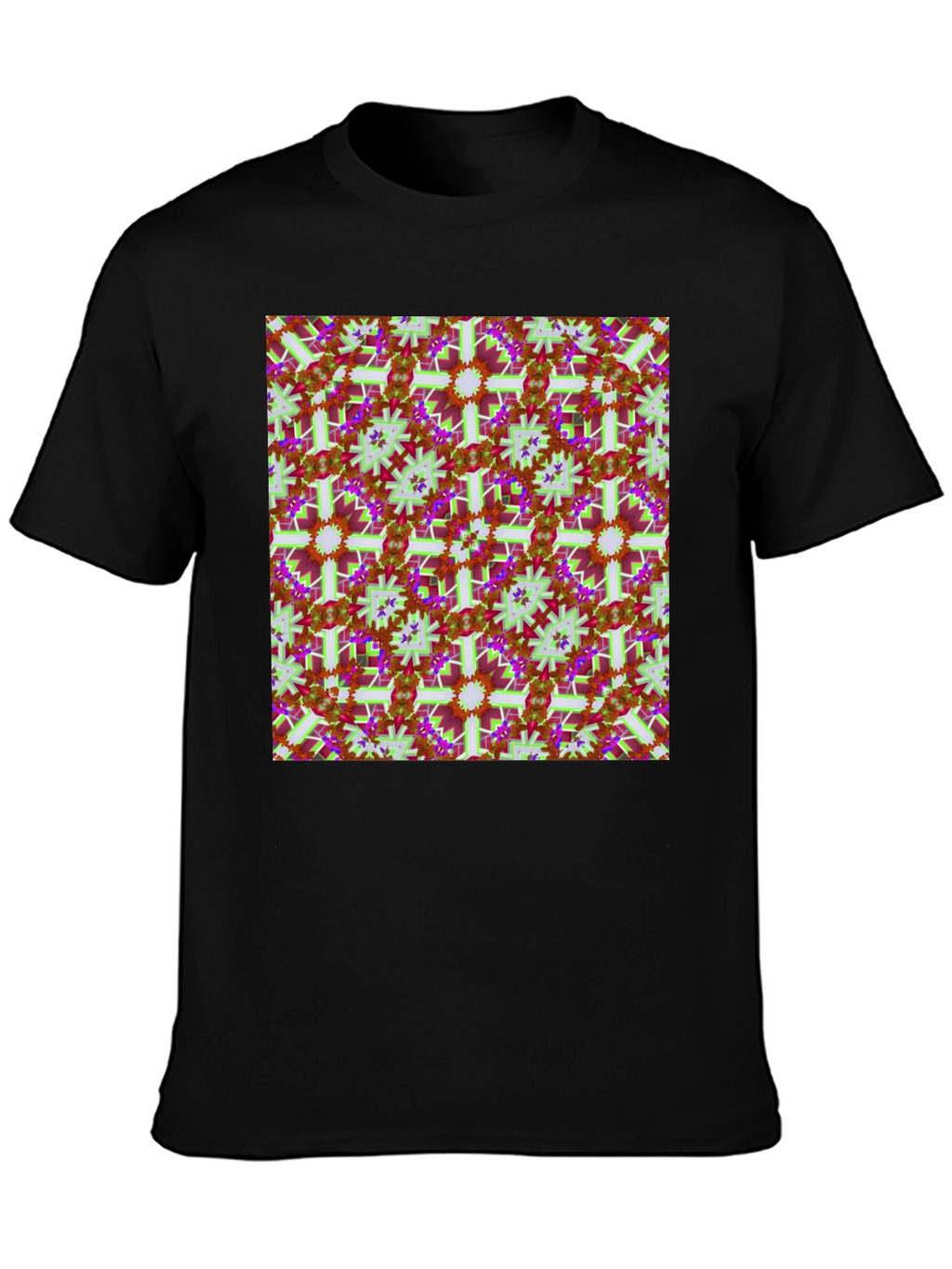 Abstract Floral Pattern T-Shirt