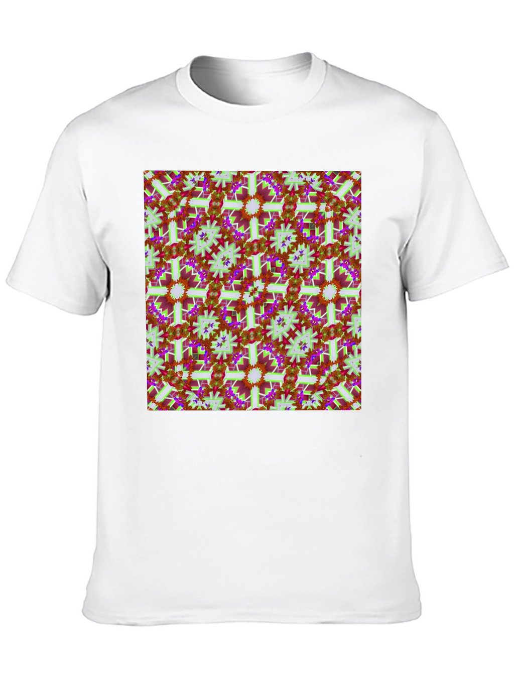 Abstract Floral Pattern T-Shirt