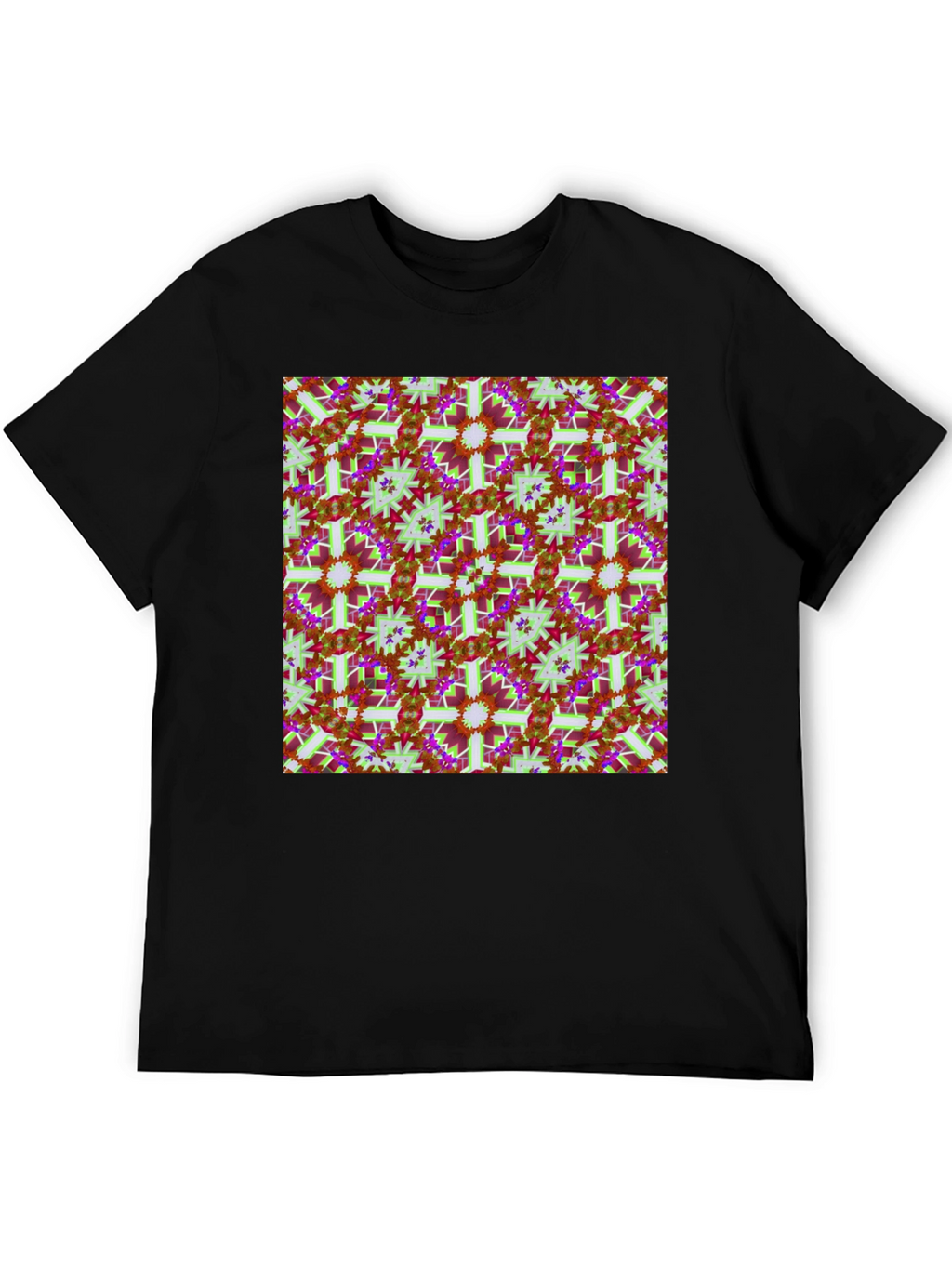 Abstract Floral Pattern T-Shirt