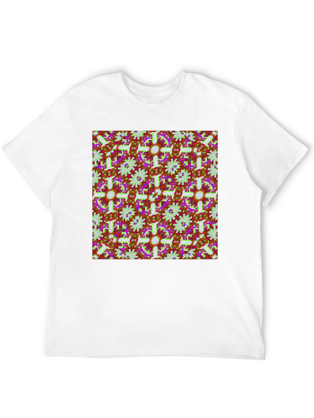 Abstract Floral Pattern T-Shirt