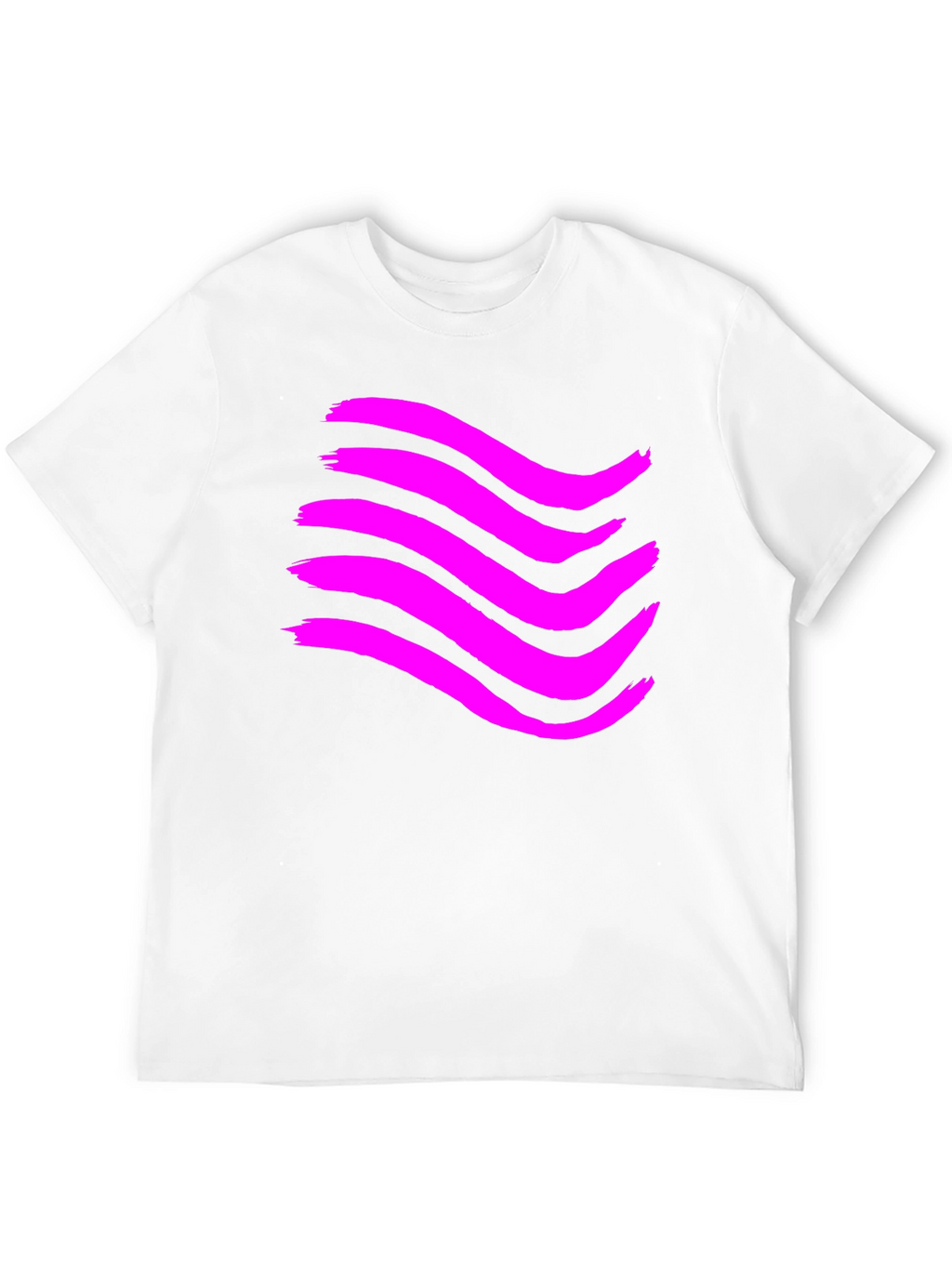 Abstract Wave Graphic T-Shirt - Black