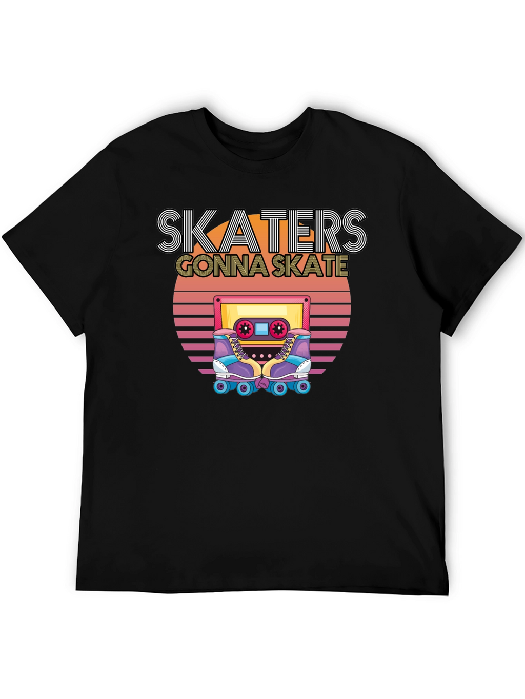 Skaters Gonna Skate T-Shirt - Retro Cassette Design