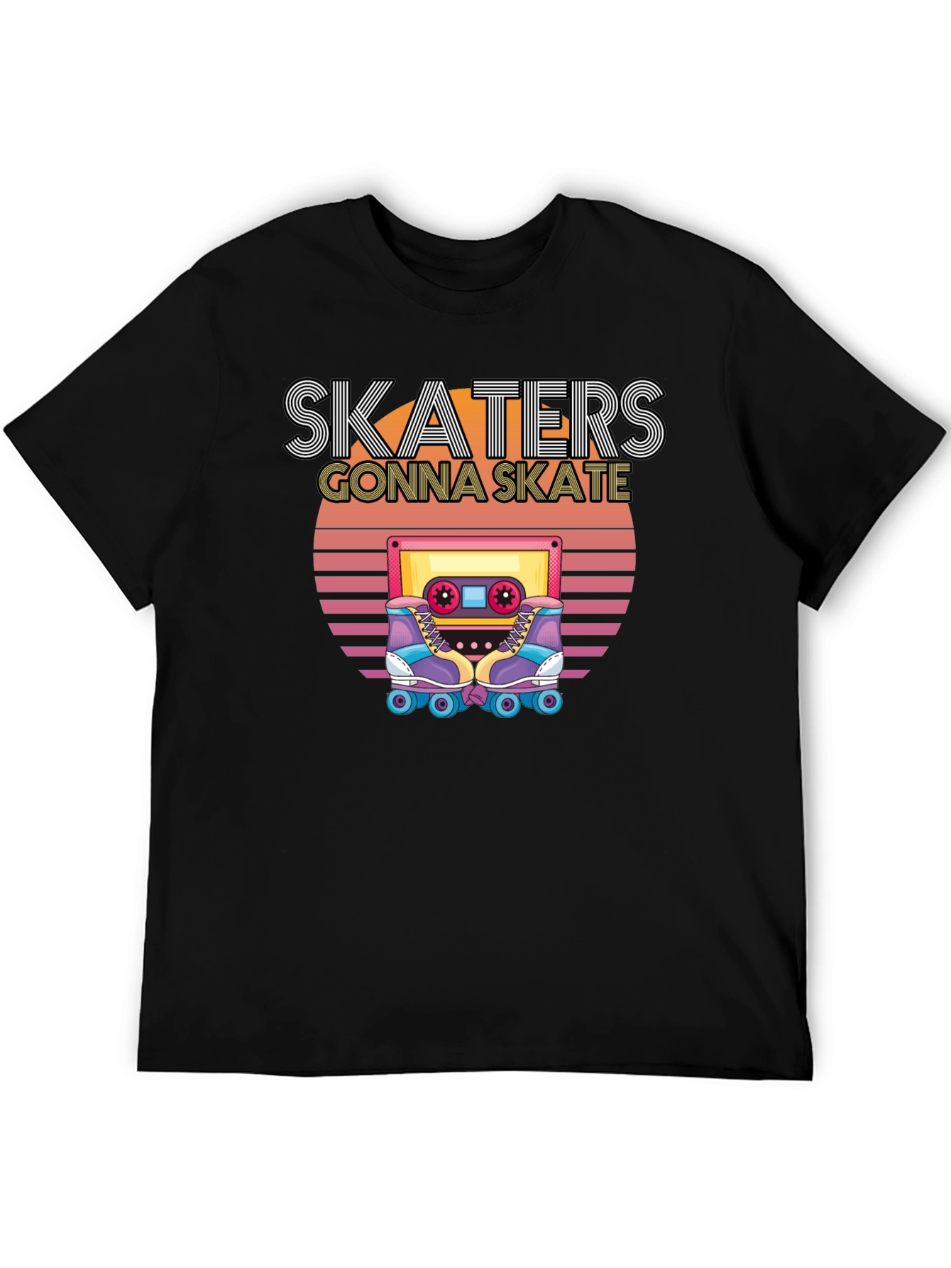 Skaters Gonna Skate T-Shirt - Retro Cassette Design