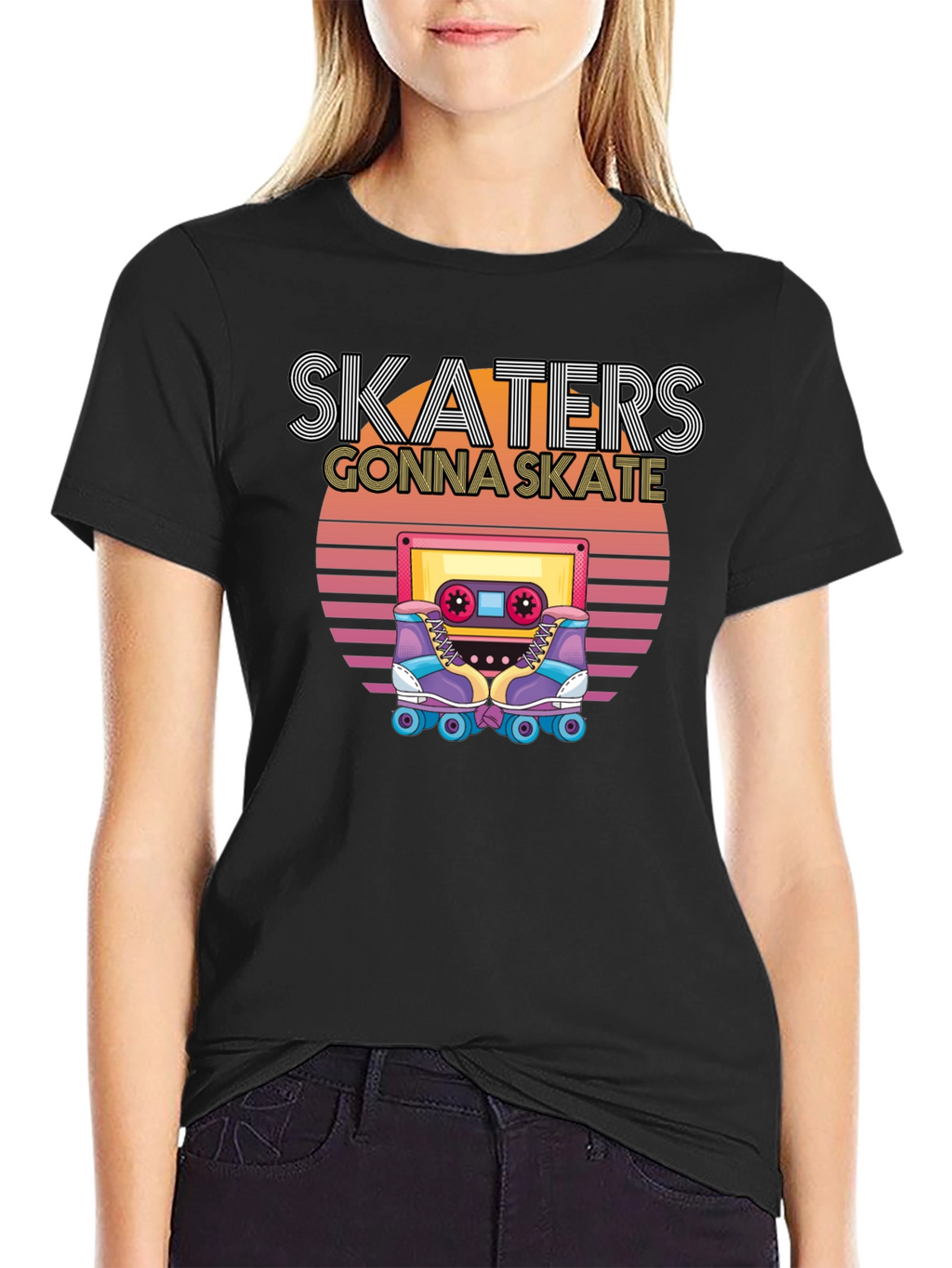 Skaters Gonna Skate T-Shirt - Retro Cassette Design