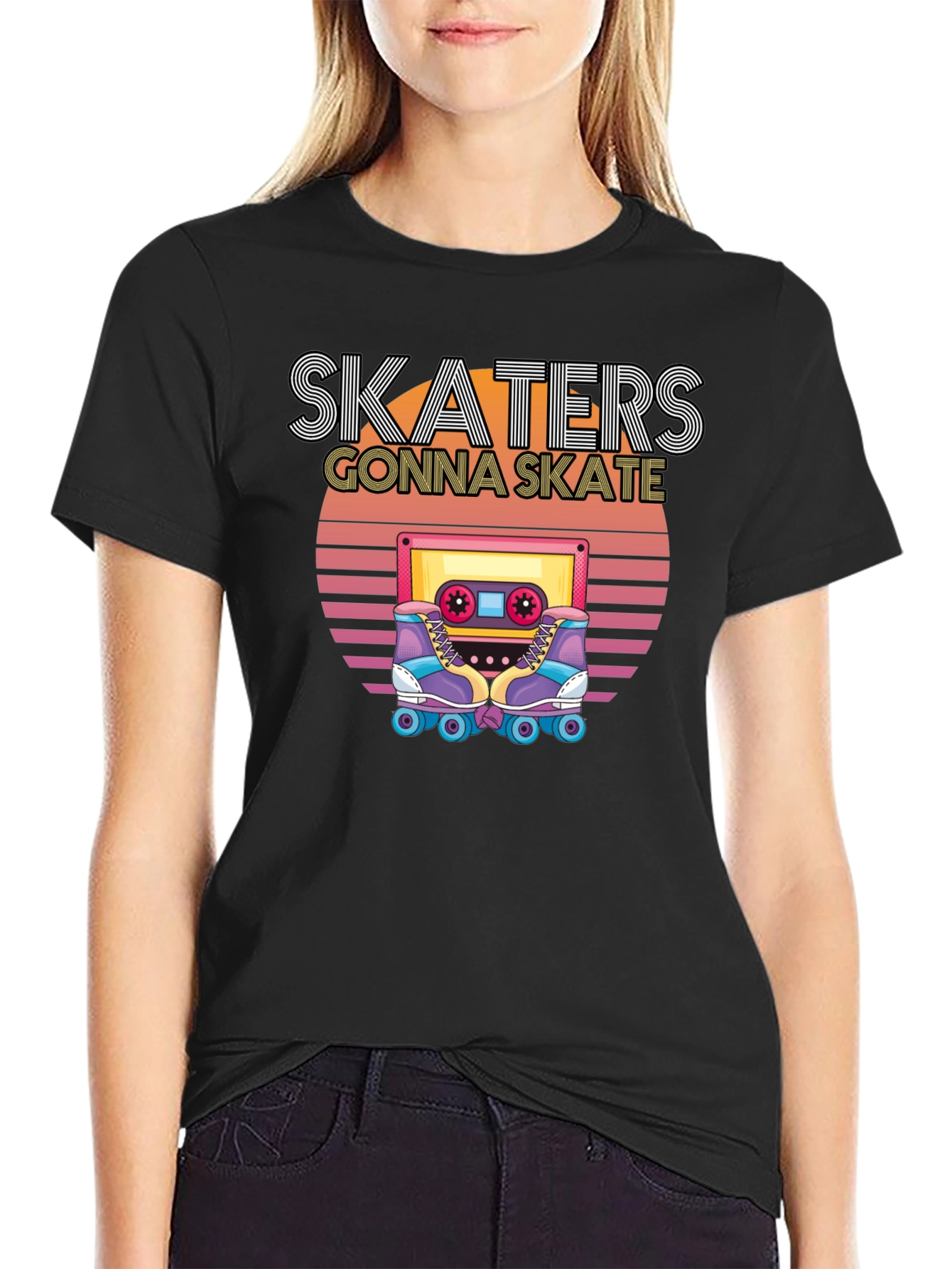 Skaters Gonna Skate T-Shirt - Retro Cassette Design