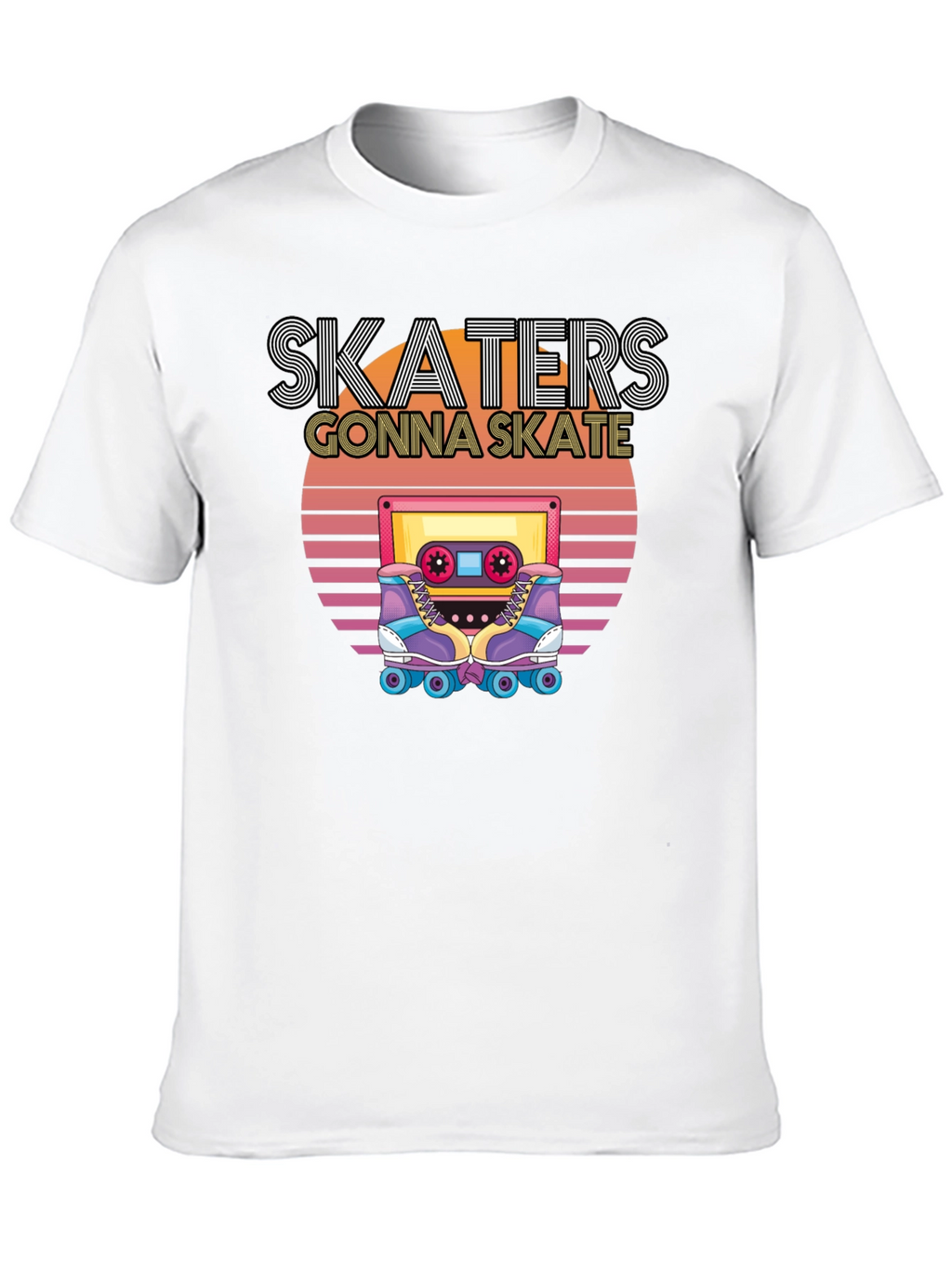 Skaters Gonna Skate T-Shirt - Retro Cassette Design