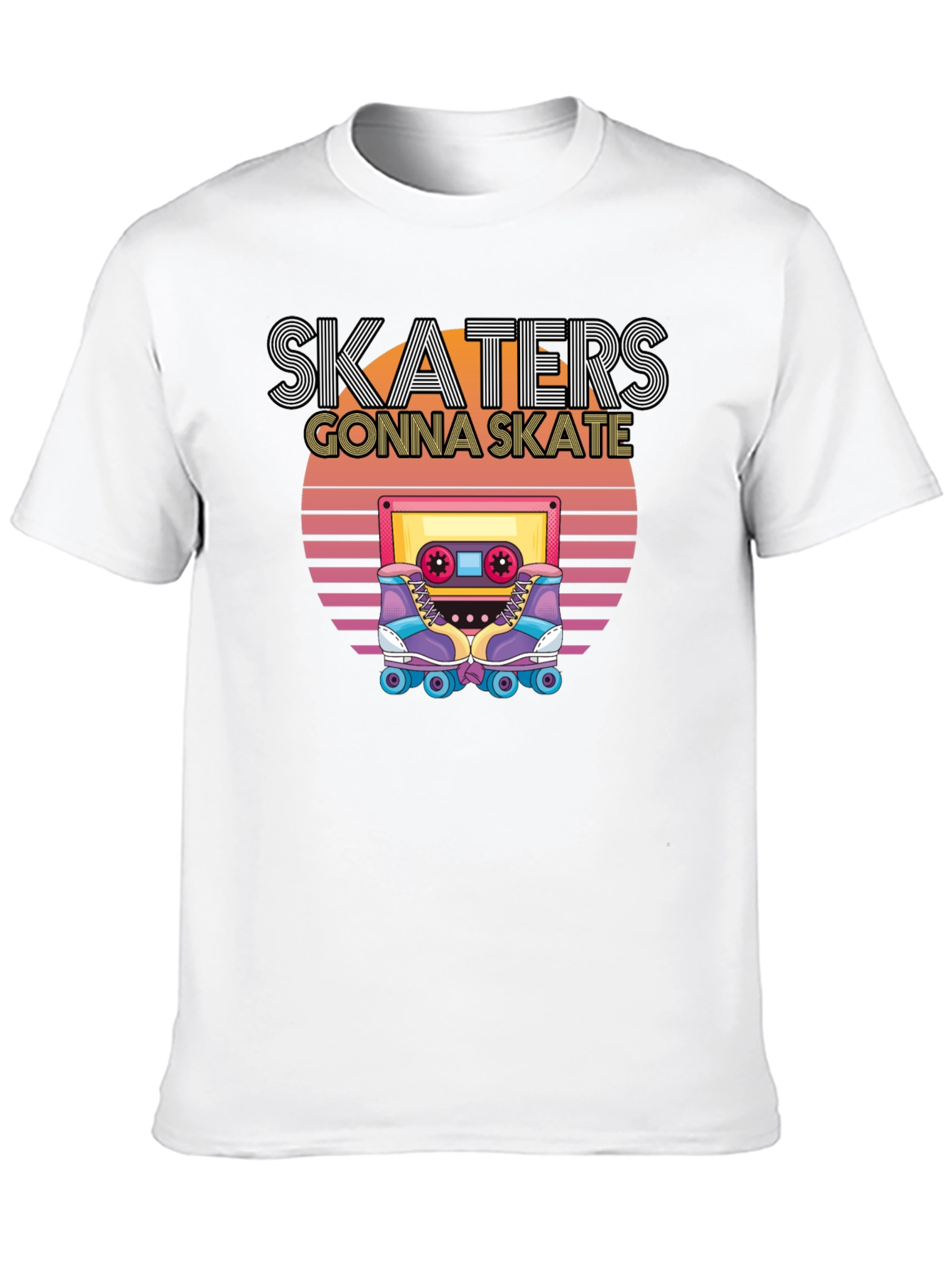 Skaters Gonna Skate T-Shirt - Retro Cassette Design