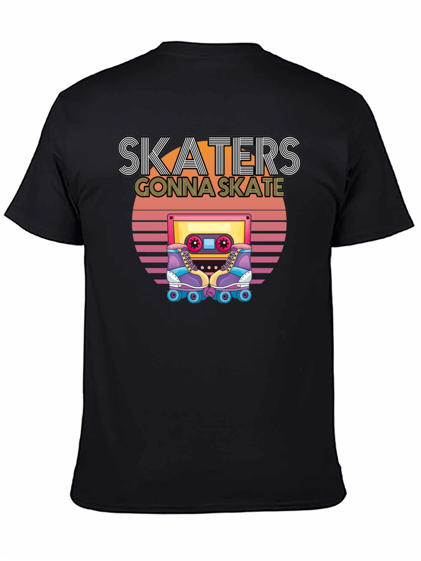 Skaters Gonna Skate T-Shirt - Retro Cassette Design