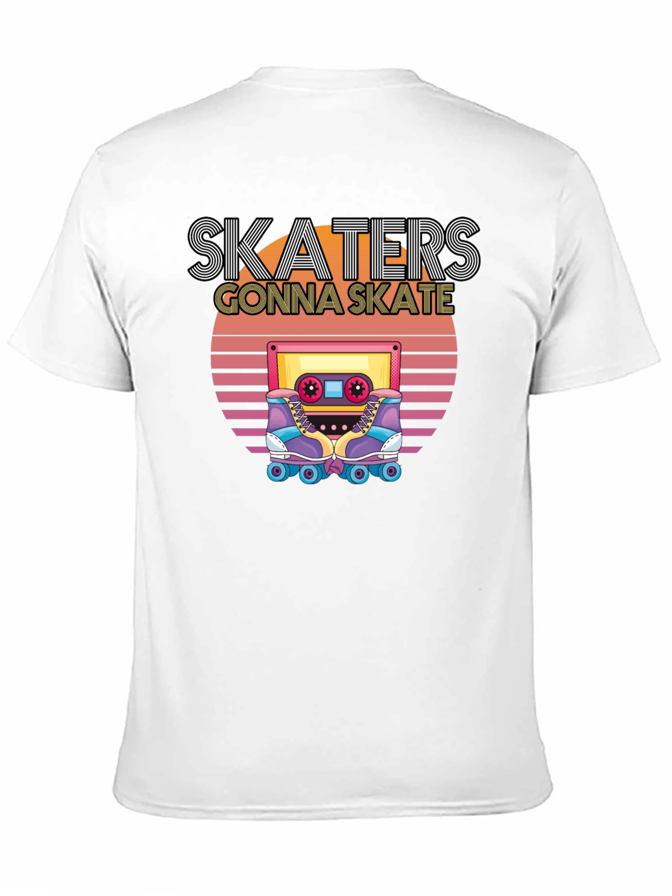 Skaters Gonna Skate T-Shirt - Retro Cassette Design