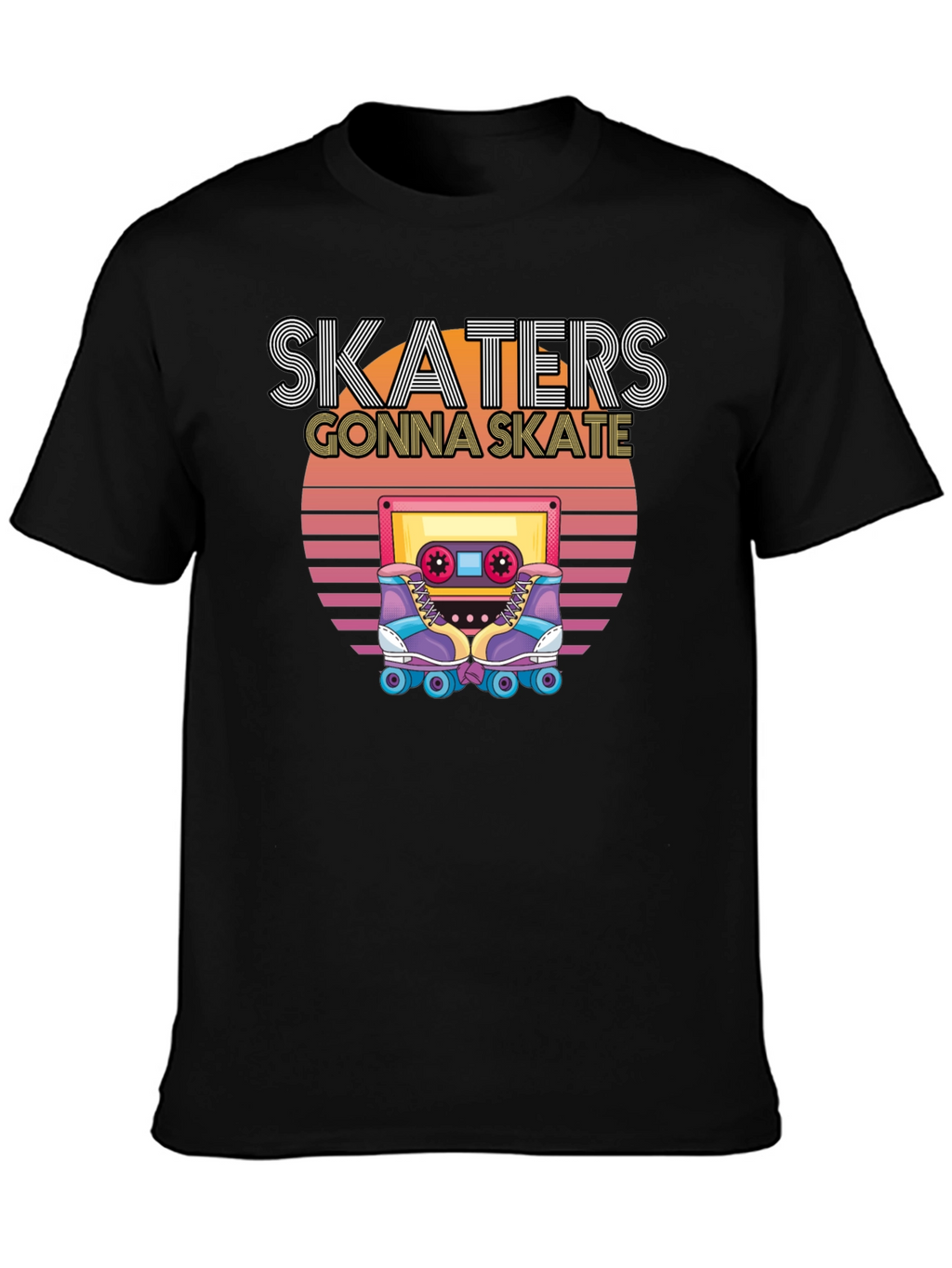 Skaters Gonna Skate T-Shirt - Retro Cassette Design
